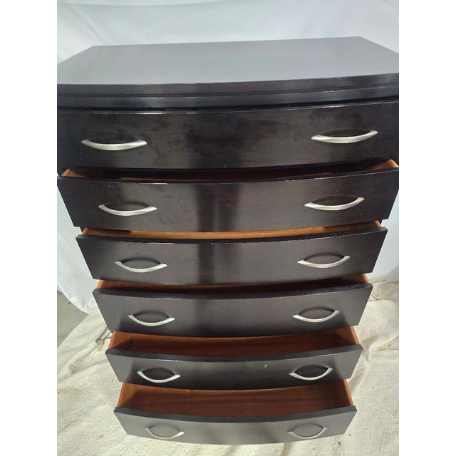 Brown Late 20th CenturyStickley Modern Espresso Tall Chest / Lingerie Dresser, Usa For Sale - Image 8 of 10