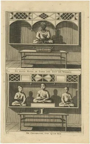 Valentijn, Chinese Temple and Chinese Deity Calamija, 1726, Paper