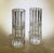 Pair of vintage 1970's French cut glass crystal cylindrical vases. Label intact: 'Crystal d'Arques' Durand. Period:1970s