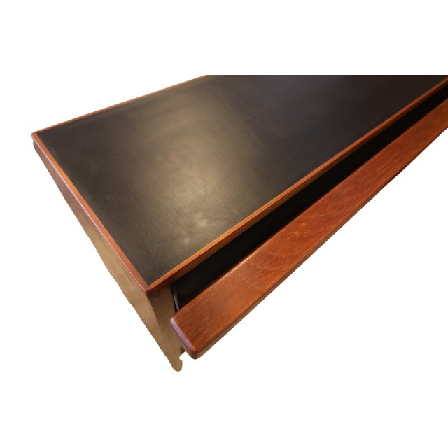 Danish Cocktail Bar in Teak and Button-Upholstered Front, 1950s For Sale - Image 4 of 18