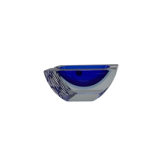 Mid-Century Modern Blue Murano Glass Ashtray, Italy, 1960s For Sale - Image 3 of 6