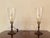 Georgian Style Mahogany & Brass Candlestick Lamps With Hurricane Shades - A Pair For Sale - Image 13 of 18