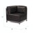 Kenneth Ludwig Chicago Axis Corner Chair Avanti Black Titanium Frame For Sale - Image 4 of 5