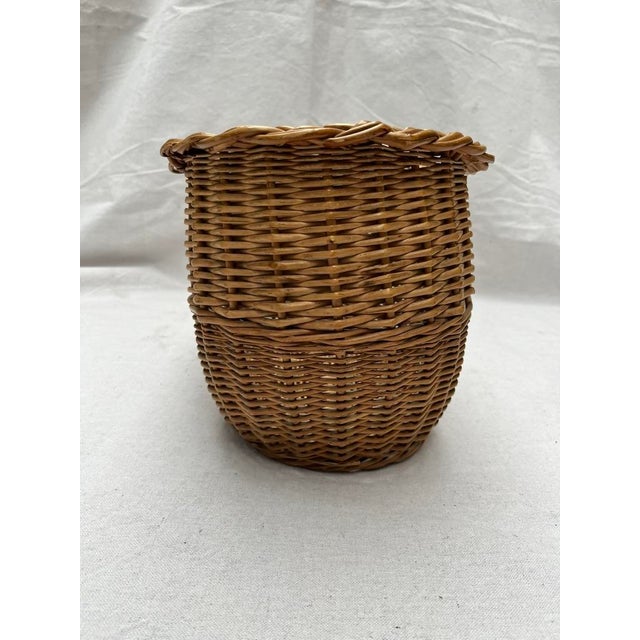 Rounded Wicker Basket For Sale - Image 4 of 8