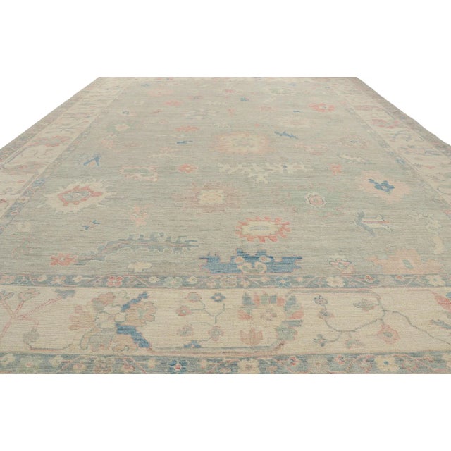 Oushak Style Area Rug, 10'01 X 13'09 For Sale - Image 4 of 10