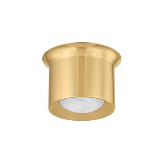 Hudson Valley Lighting Noxon 7 in. 1 Light Flush Mount in Aged Brass Finish For Sale