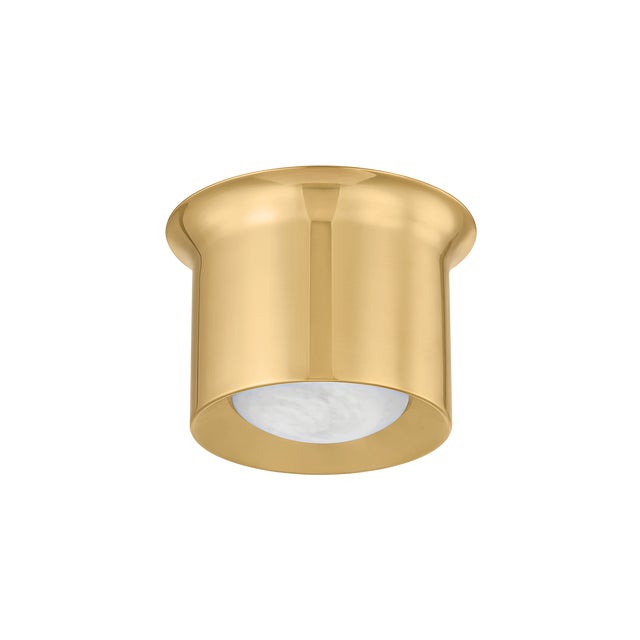 Hudson Valley Lighting Noxon 7 in. 1 Light Flush Mount in Aged Brass Finish For Sale