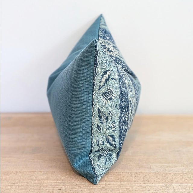Transitional Jasper Melaya 13x20" Lumbar Pillow in Indigo - Single For Sale - Image 3 of 5