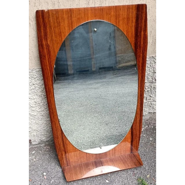 Mirror in Wood with Console, 1960s For Sale - Image 4 of 5