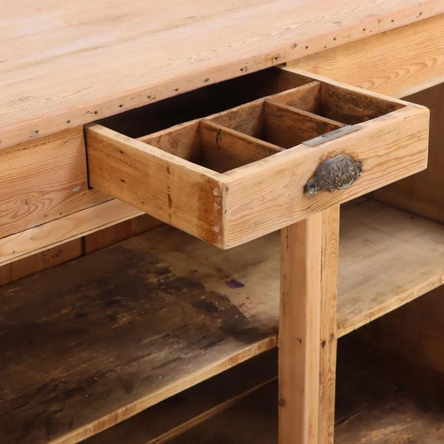 A French Pine Front Bar or Shop Counter, C. 1880. For Sale - Image 4 of 5