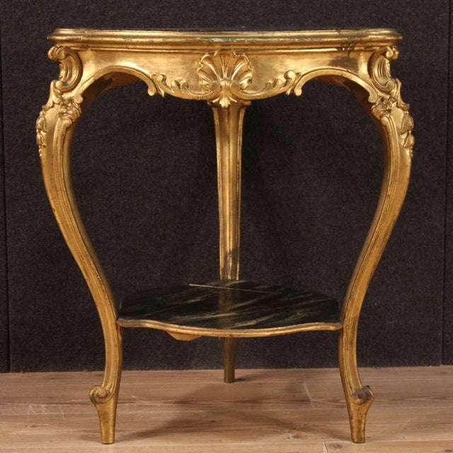 Gilded & Lacquered Coffee Table with Faux Marble For Sale - Image 13 of 13