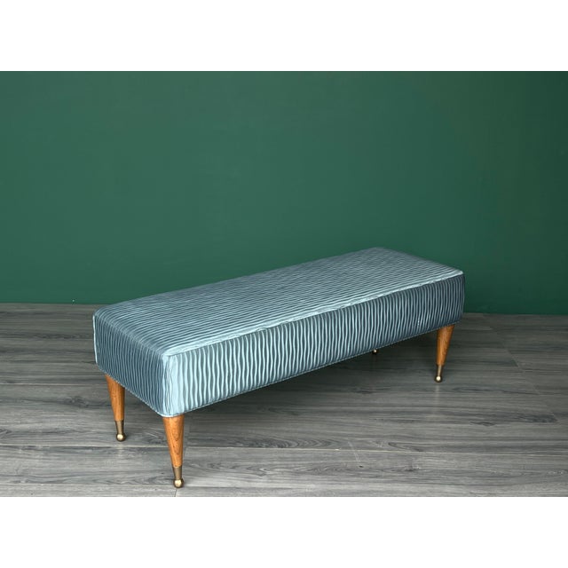 1960s Mid-Century Modern Upholstered Bench For Sale In Miami - Image 6 of 9