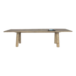 Late 20th Century Reclaimed Elm Dining Table With Limb Legs For Sale
