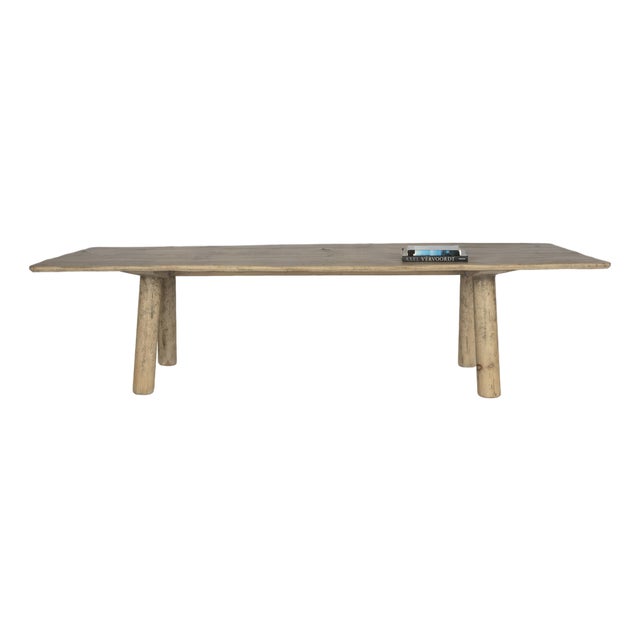 Late 20th Century Reclaimed Elm Dining Table With Limb Legs For Sale
