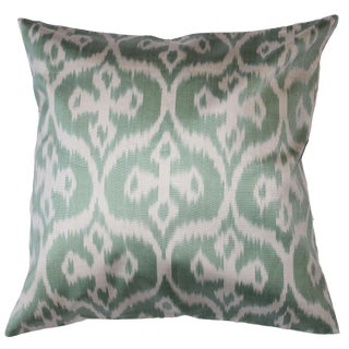 Contemporary Silk Ikat Bohemian Throw Pillow For Sale