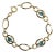 Vintage Designer Gold Sterling Aquamarine Bracelet 1940s For Sale