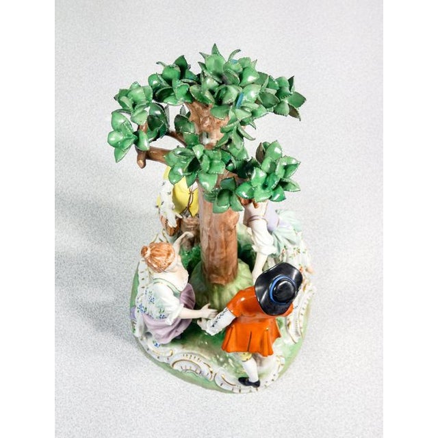 Green Porcelain Sculpture, Dresden, Germany, Early 1900s For Sale - Image 8 of 13