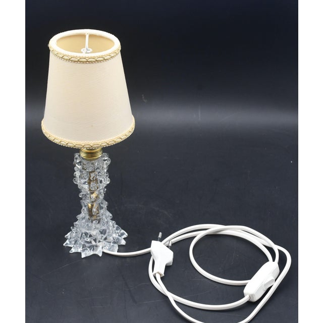 Glass 1940s Charming Table Lamp in Rostrato Murano Glass Vase for Barovier & Toso For Sale - Image 7 of 10