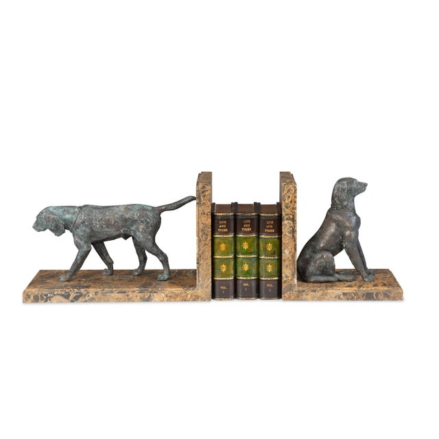 Maitland - Smith Maitland-Smith Hunting Dog Bookends For Sale - Image 4 of 5