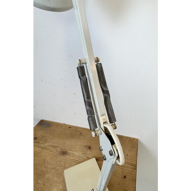 Vintage White Italian Architect Table Lamp, 1970s For Sale - Image 10 of 18