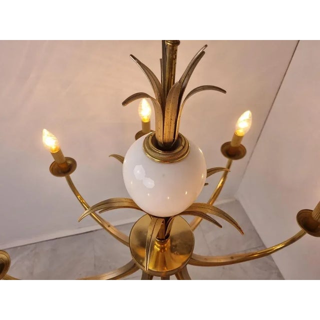 Pineapple Chandelier in Brass and Chrome, 1970s For Sale - Image 9 of 12