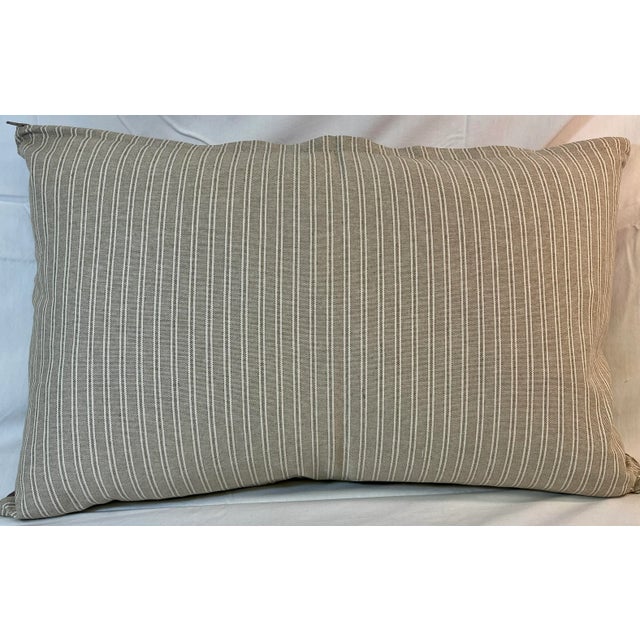 Large Bolster Pillow Adorned in Water Color Look Floral Pattern Made Up of Beautiful Reds, Purples & Oranges Against a Cream Background - Made in U K For Sale - Image 10 of 11