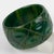 Bakelite Bracelet Bangle BlueMoon with Carving For Sale - Image 4 of 7