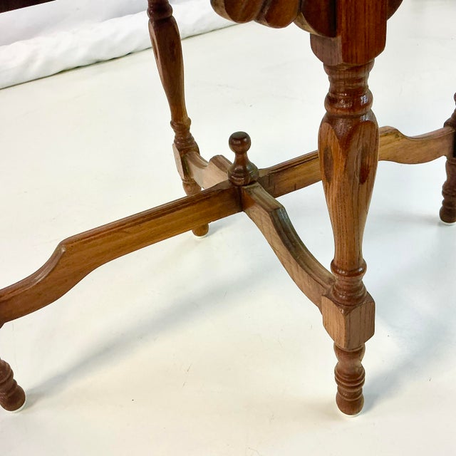 Wood Early 20th C Antique Edwardian Chippendale English Pine Side Table, Hand Carved & Turned. For Sale - Image 7 of 16