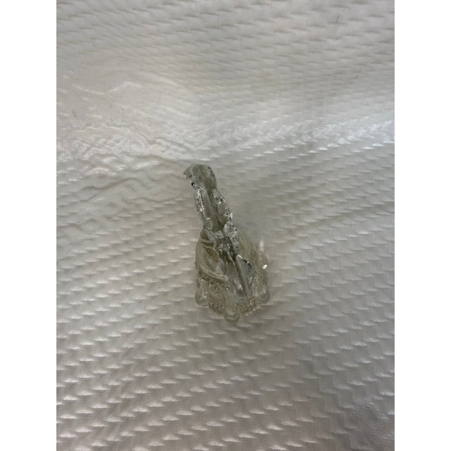 1930s Beautiful Bow Shaped Top, Etched Glass Perfume Decanter For Sale - Image 5 of 6