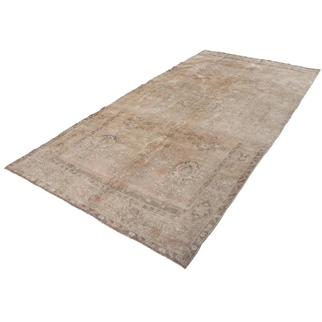 Vintage Washed Out Turkish Kars Rug For Sale - Image 4 of 6