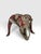 Red Vintage Tibetan Kapala-Style Decorated Ram Skull With Repoussé Metal & Skull Motifs For Sale - Image 8 of 11