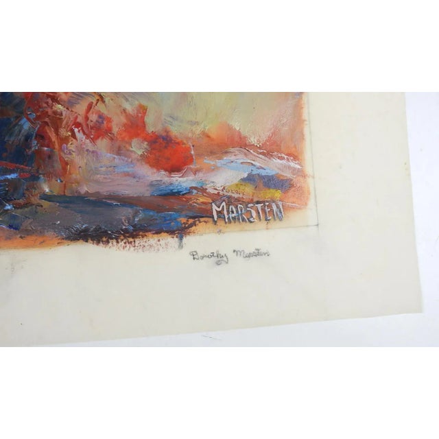 English Vintage Impressionist Flowering Quince Still Life Painting For Sale - Image 3 of 4