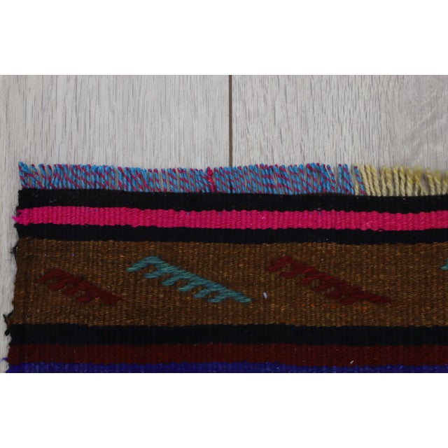 1970s Turkish Oushak Striped Design Colorful Kilim For Sale In Sacramento - Image 6 of 9