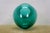 Vintage Hand Blown Teal Green Glass Vase Urn Leech Bowl 6" For Sale - Image 10 of 12