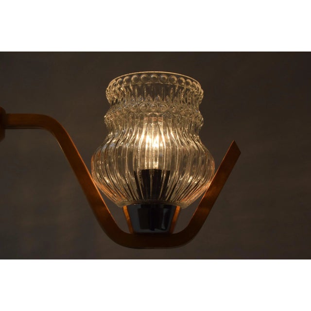 Mid-Century Ceiling Lamp from Drevo Humpolec, 1970s For Sale - Image 4 of 12