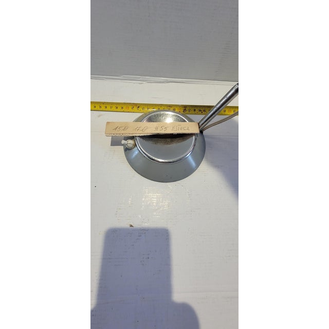 Ministerial Adjustable Polished Steel Table Lamp, 1950s, in Very Good conditions. Designed 1950 to 1959 European Plug (up...