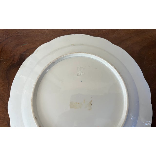 Antique Early 19th Century English Worcester Flight Barr Porcelain Plate in the Queen Charlotte Pattern For Sale - Image 10 of 10