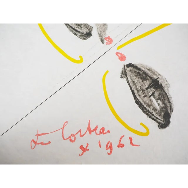 Modern Raymond Moretti and Jean Cocteau, Evolution, Original Lithograph For Sale - Image 3 of 6