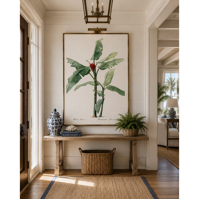 Scarlet Banana Illustration, Vintage Botanical Art Print Reproduction, 20" X 30" For Sale - Image 4 of 10
