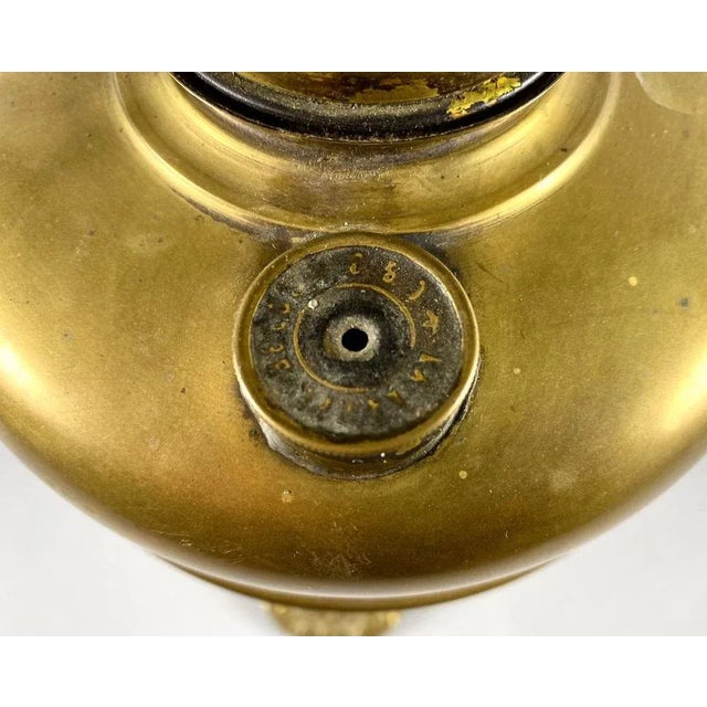 Vintage Oil Table Lamp in Brass from Lempereur & Bernard, Belgium For Sale - Image 4 of 10