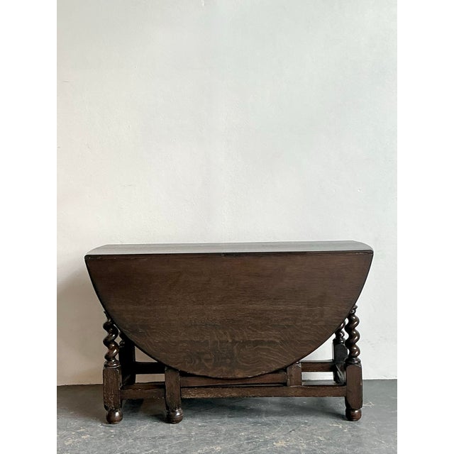 Vintage Barley Twist Gate Leg Table For Sale In West Palm - Image 6 of 13