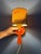Mid-Century Space Age Orange Textile Sconce Wall Lamp For Sale - Image 4 of 11