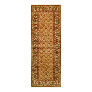 10x14 Giselle Zinnia Brown Geometric Floral Modern Hand Knotted Wool Carpet Rug For Sale