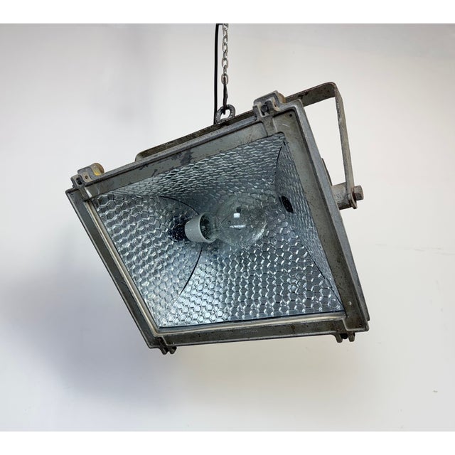 Vintage Grey Theater Spotlight with Glass Cover from Elektrosvit, 1980s For Sale - Image 6 of 18