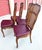Set of 4 French Provincial Cane Back, Leather Seats Dining Chairs. Red leather seats, curved legs. If you don't like red...