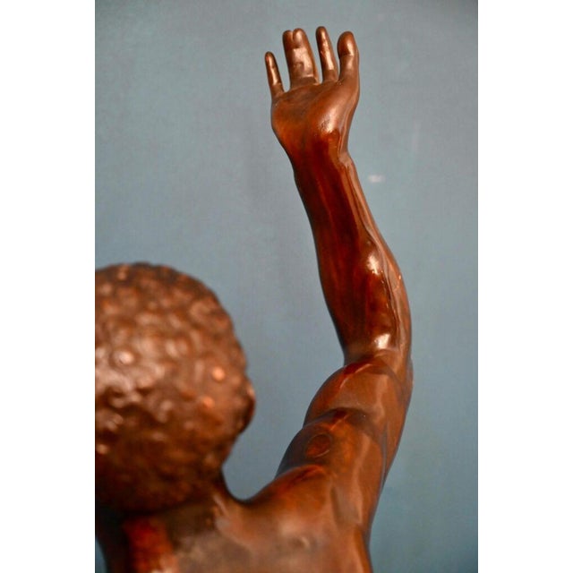 Italian Artist, Very Large Nude Sculpture of a Young Man, 1920s-1940s, Wood For Sale - Image 14 of 18