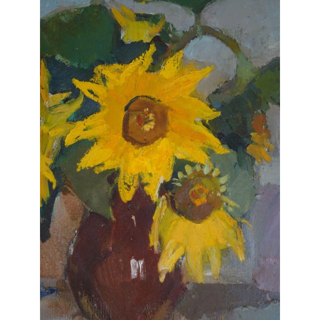 Sunflowers. 1994, oil on canvas, 54x50 cm aleksandr rodin (1922-2001) painter born in a family of farmers. Wife rasma lace...