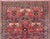 Antique Persian Bidjar Rug With Red Field and Bold Blue Floral Design 4'5 X 6'5 For Sale - Image 4 of 12