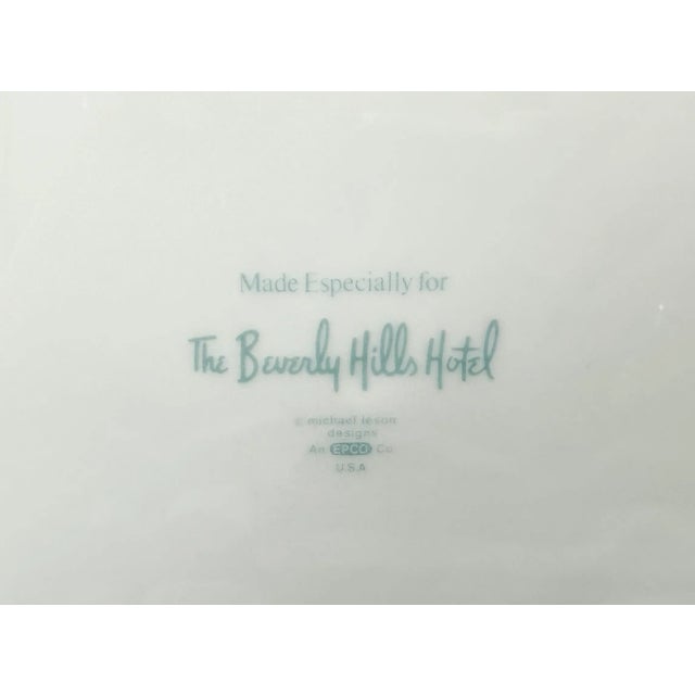 Vintage the Beverly Hills Hotel Charger Dinner Dining Room Plate For Sale - Image 4 of 10