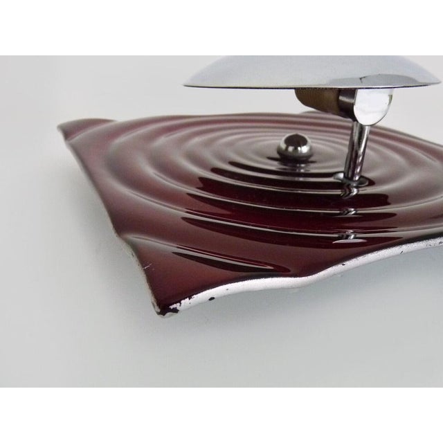 Red Wall Lamp in Red Glass and Chrome Reflector by Paul Neuhaus, 1990s For Sale - Image 8 of 11